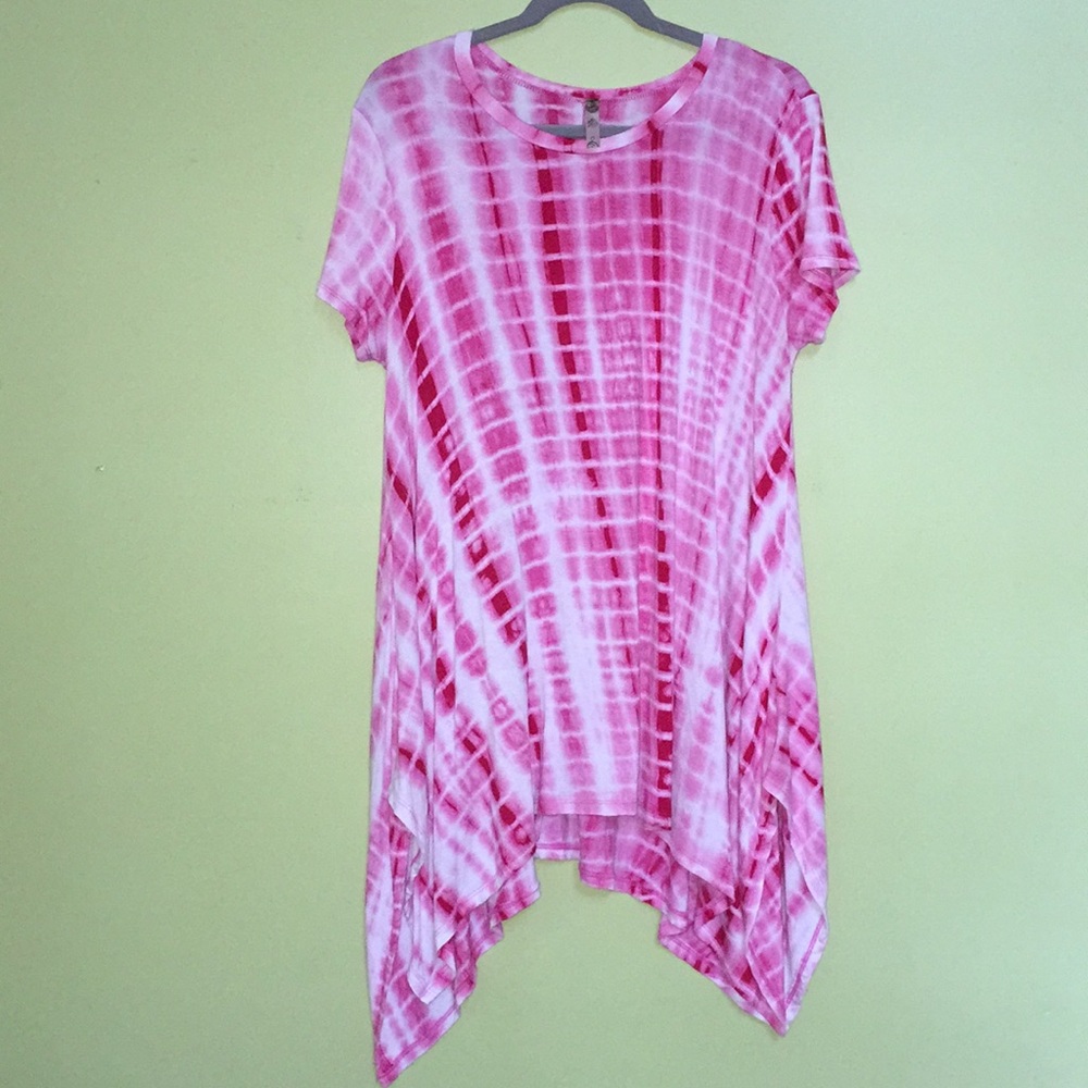 Pink Tye-Dye Flowy Top